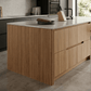 Flex panel de palillería flexible media luna en madera de ayous 240x30 cm para interiores