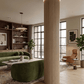 Flex panel de palillería flexible media luna en madera de ayous 240x30 cm para interiores