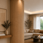 Flex panel de palillería flexible media luna en madera de ayous 240x30 cm para interiores